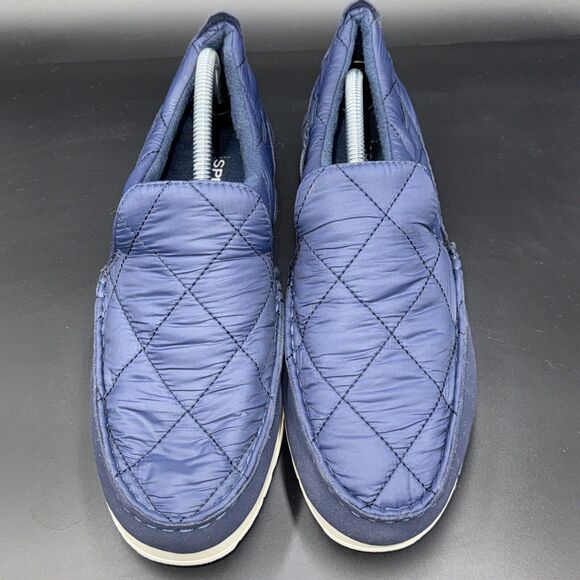 Sperry Moc-Sider Quilted Nylon Sneakers Womens size 9.5 Navy NWOB STS87047 - Picture 3 of 9